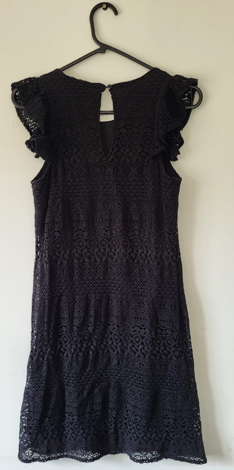 Women's Primark Black Lace Mesh Dress Size 12 Short sleeve