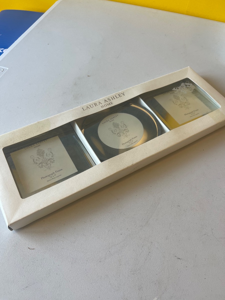 Laura Ashley Home set of 3 Mirrored photo frames