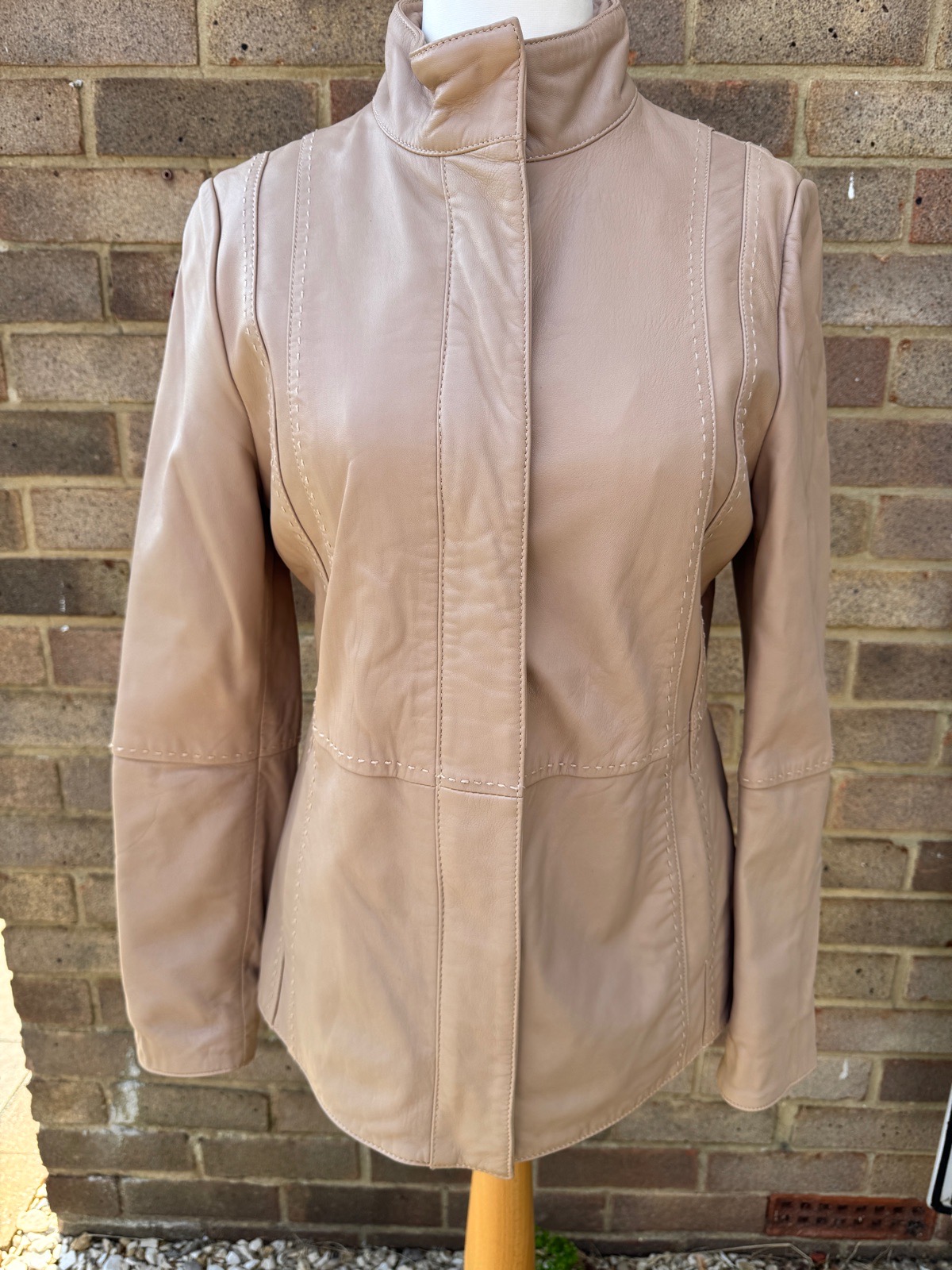 Vintage Lakeland Camel Butter Soft Leather Jacket Size 12