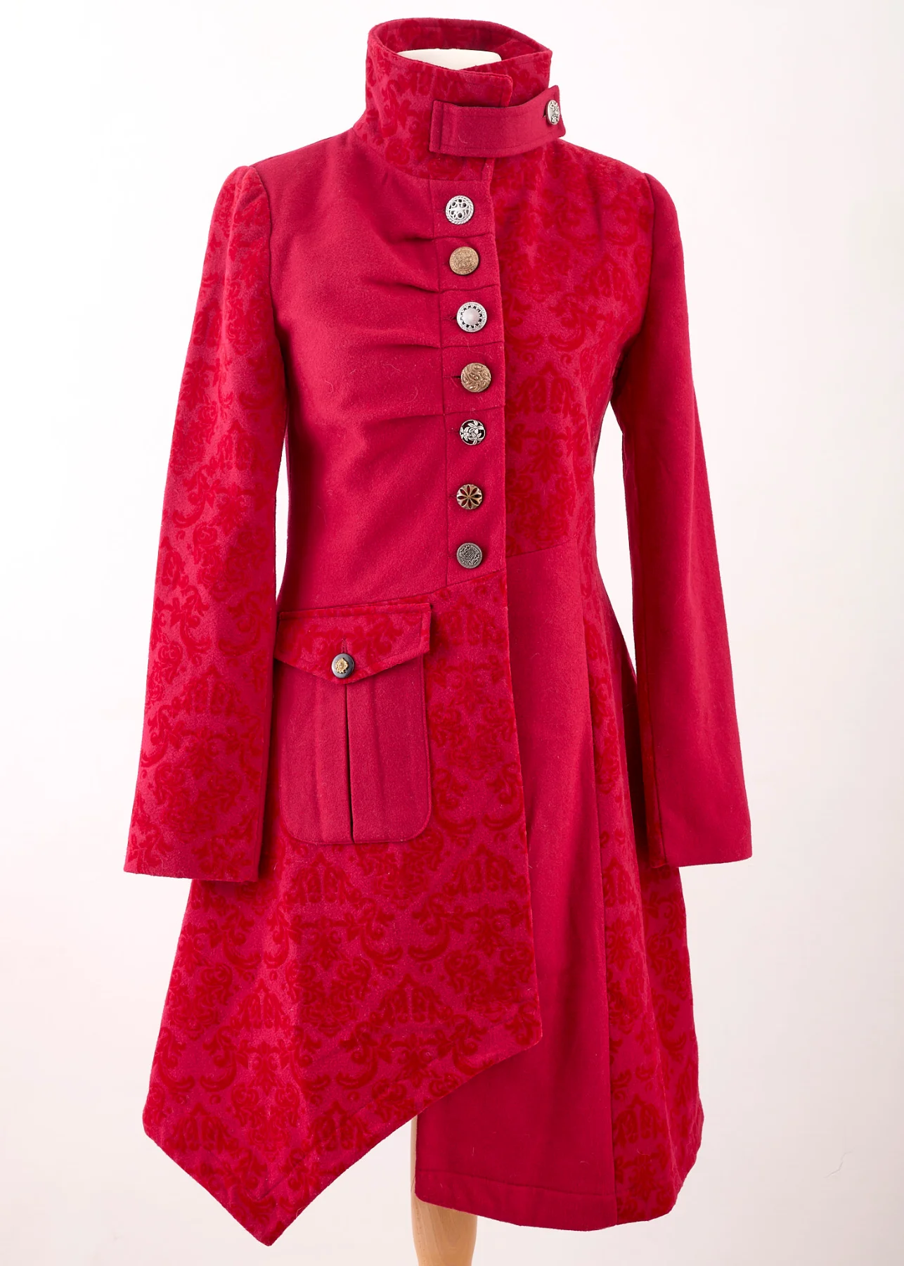 Joe Browns Red Riding Style Coat Steampunk,Victorian Gothic Size 10