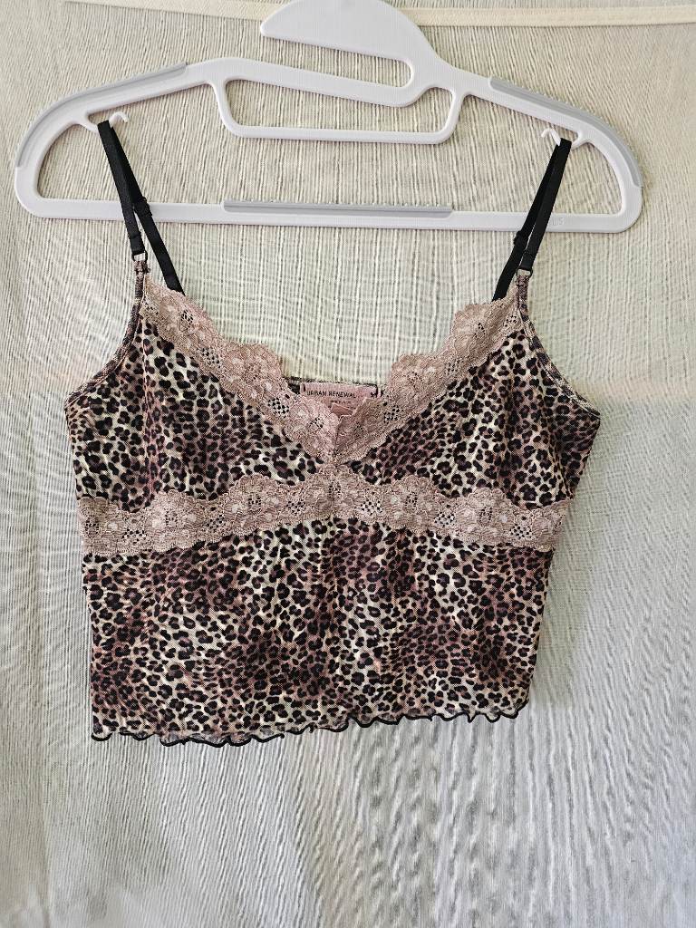 urban reneweal animal print cropped cami