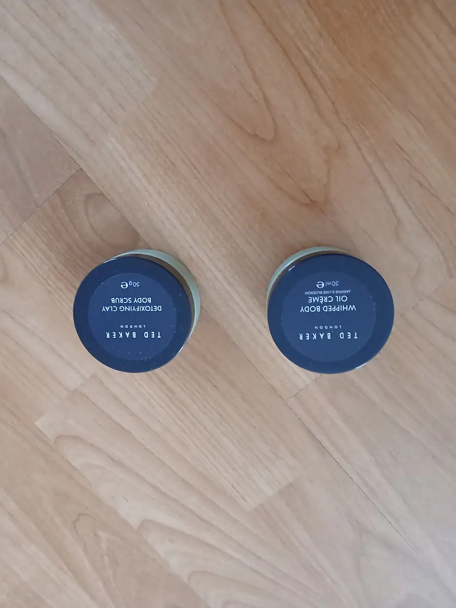 Ted Baker body oil creme and body scrub in Jasmine and lime blossom