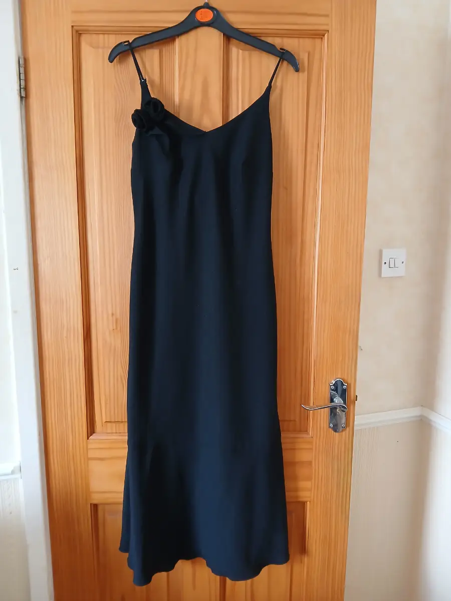 Long black dress with slight shimmer