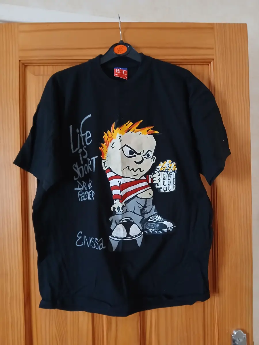 Black slogan t-shirt