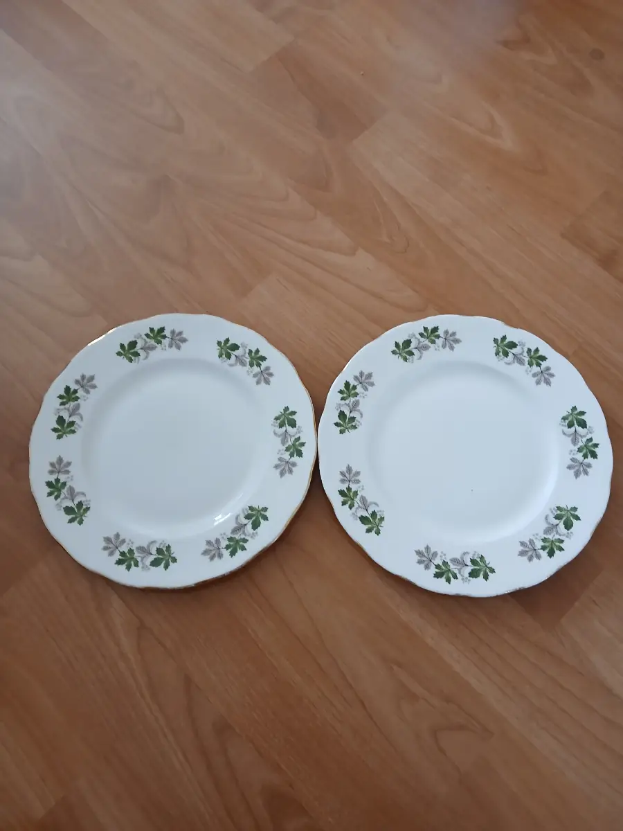2 Vintage Gainsborough Mapke Leaf side plates