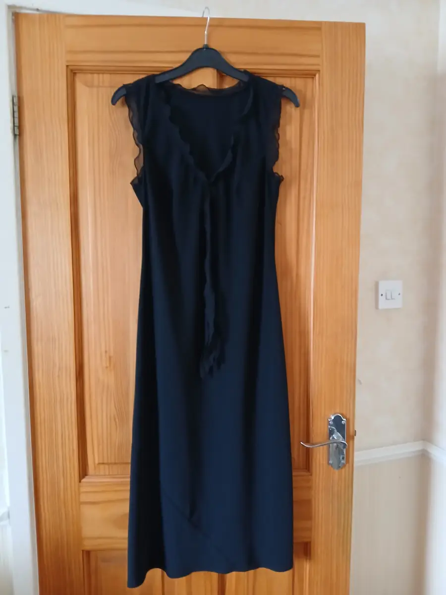 Long straight black dress