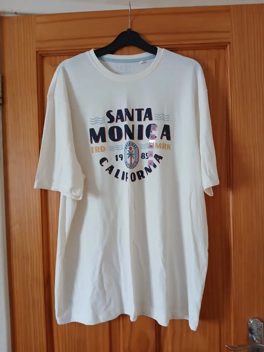 Men's cream print t-shirt