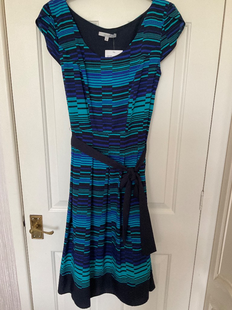 Per Una Green/blue mix cap sleeve dress size 12
