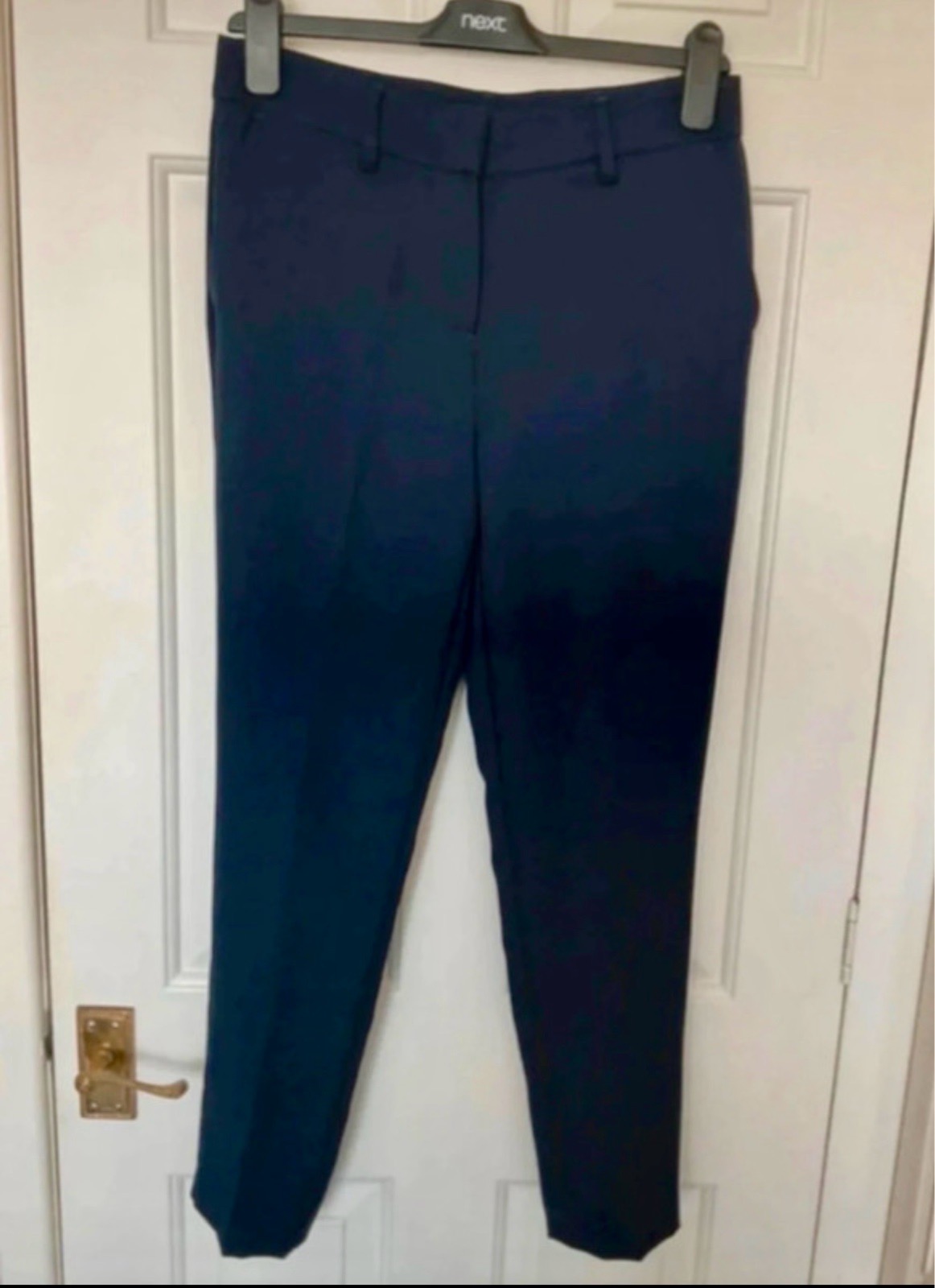 Navy slim leg tailored trousers by next size 8
