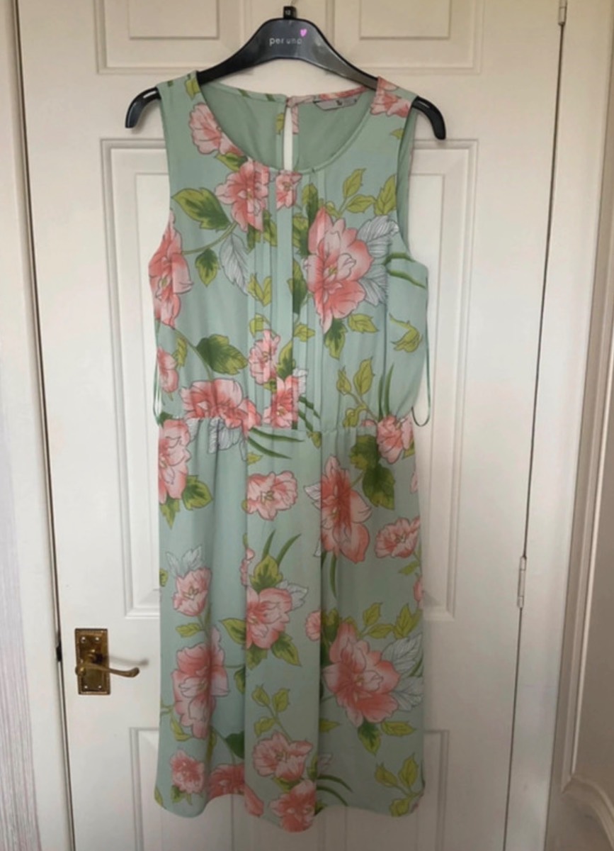 TU Mint green sleeveless summer dress size 12