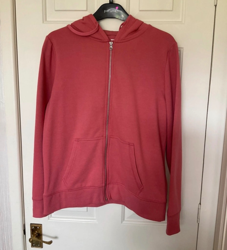 TU Orange zip up hoodie size 14