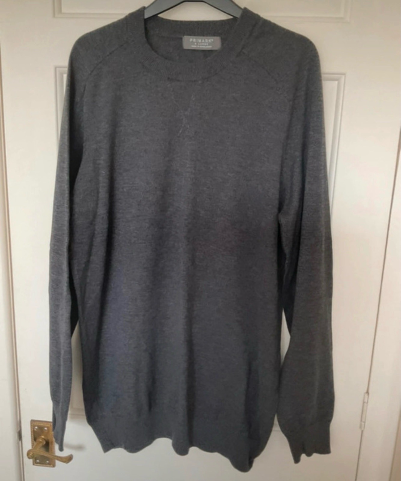 Primark black 100% cotton men's long sleeve jumper size XL