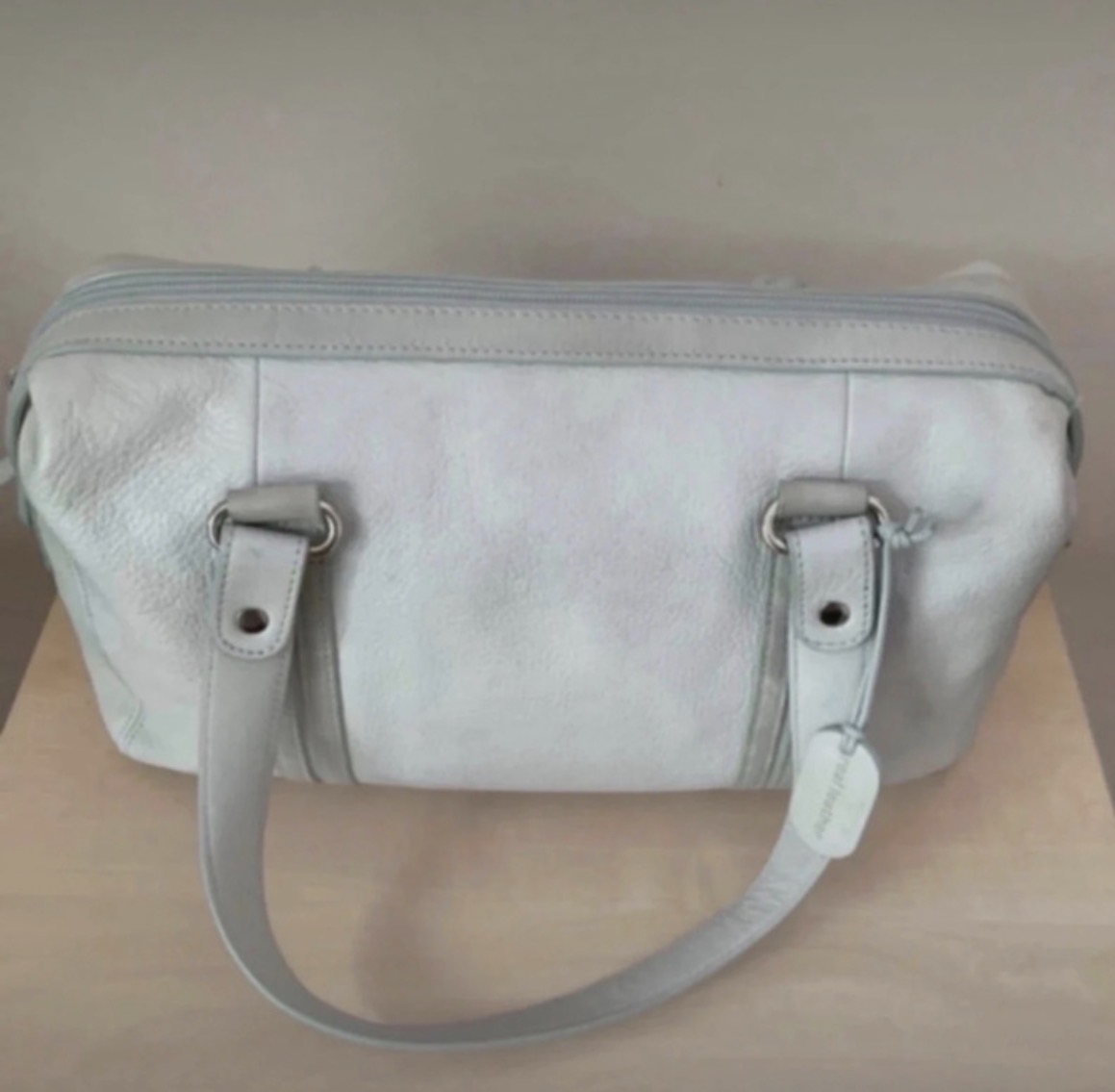 Marks and Spencer Blue leather bowler handbag