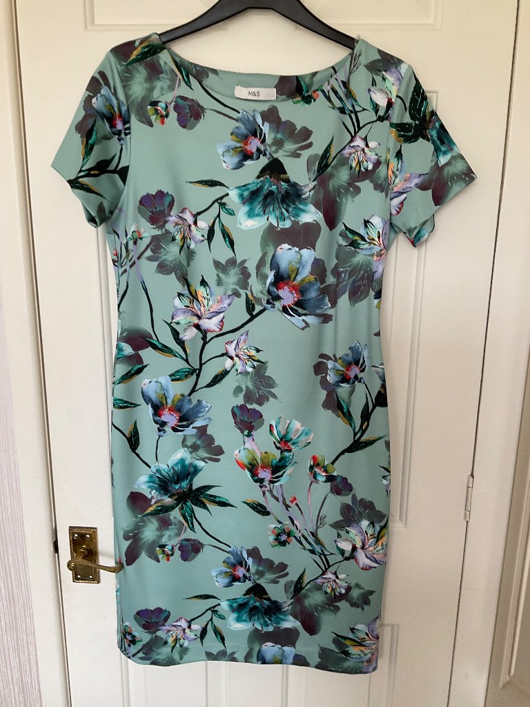 Marks and Spencer mint green slip on dress size 14