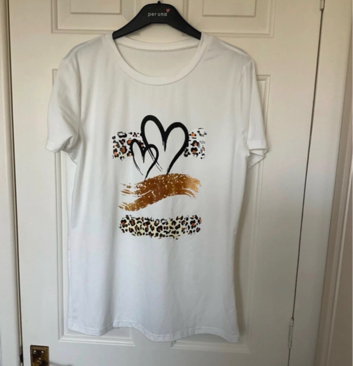 Shein white short sleeved T-shirt size 10