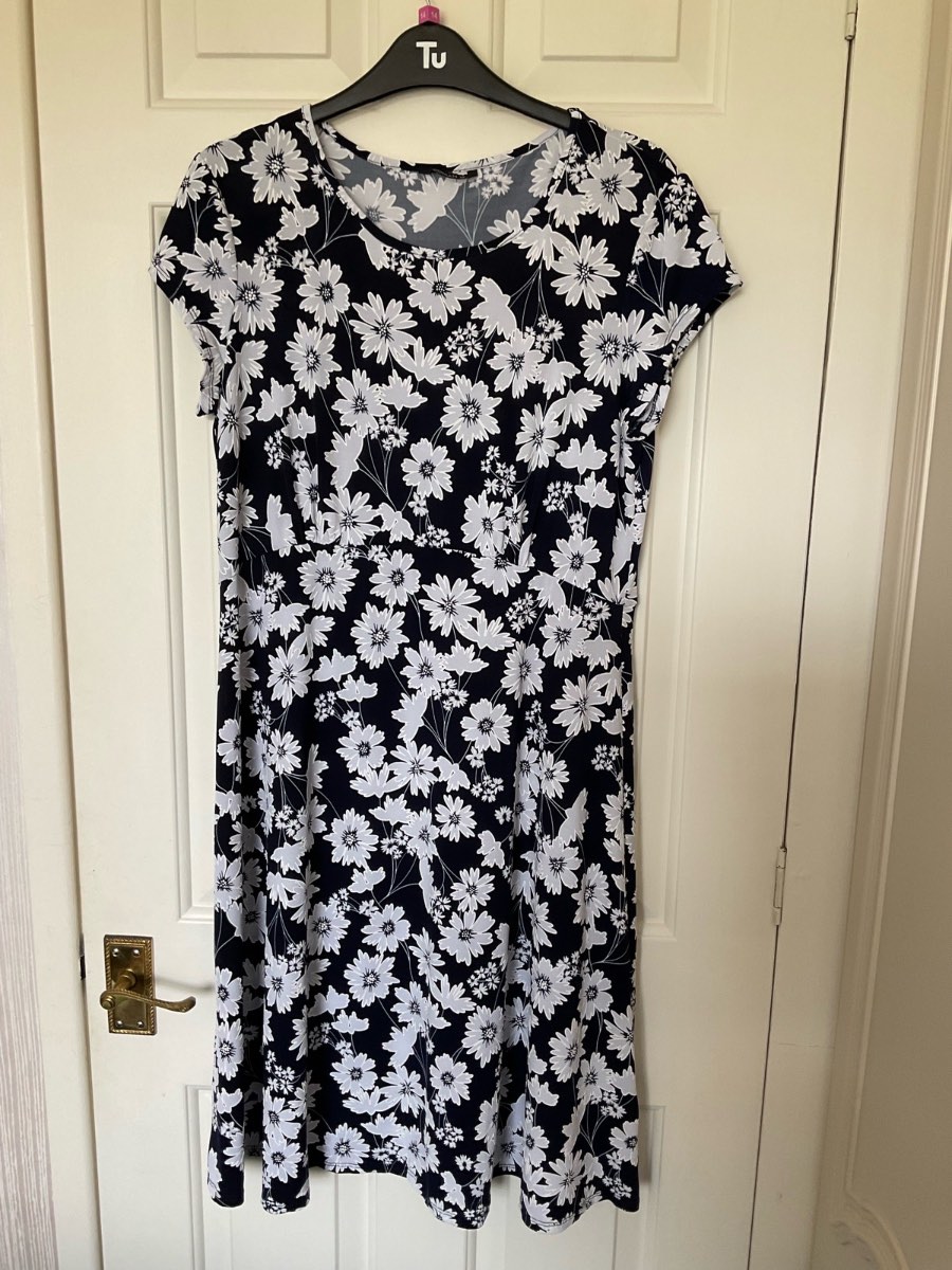Roman navy/white summer dress