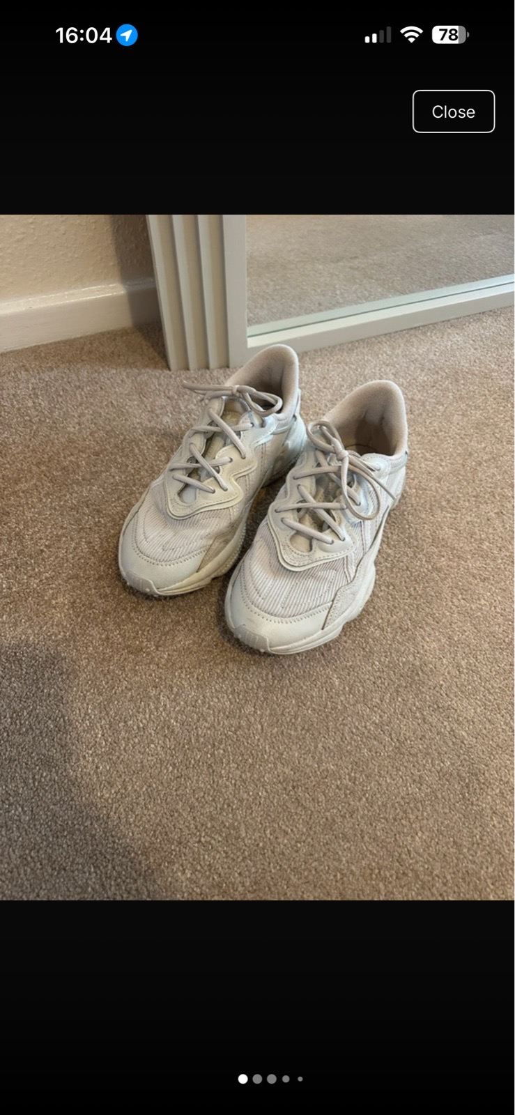 Adidas beige cream ozweegos trainers
