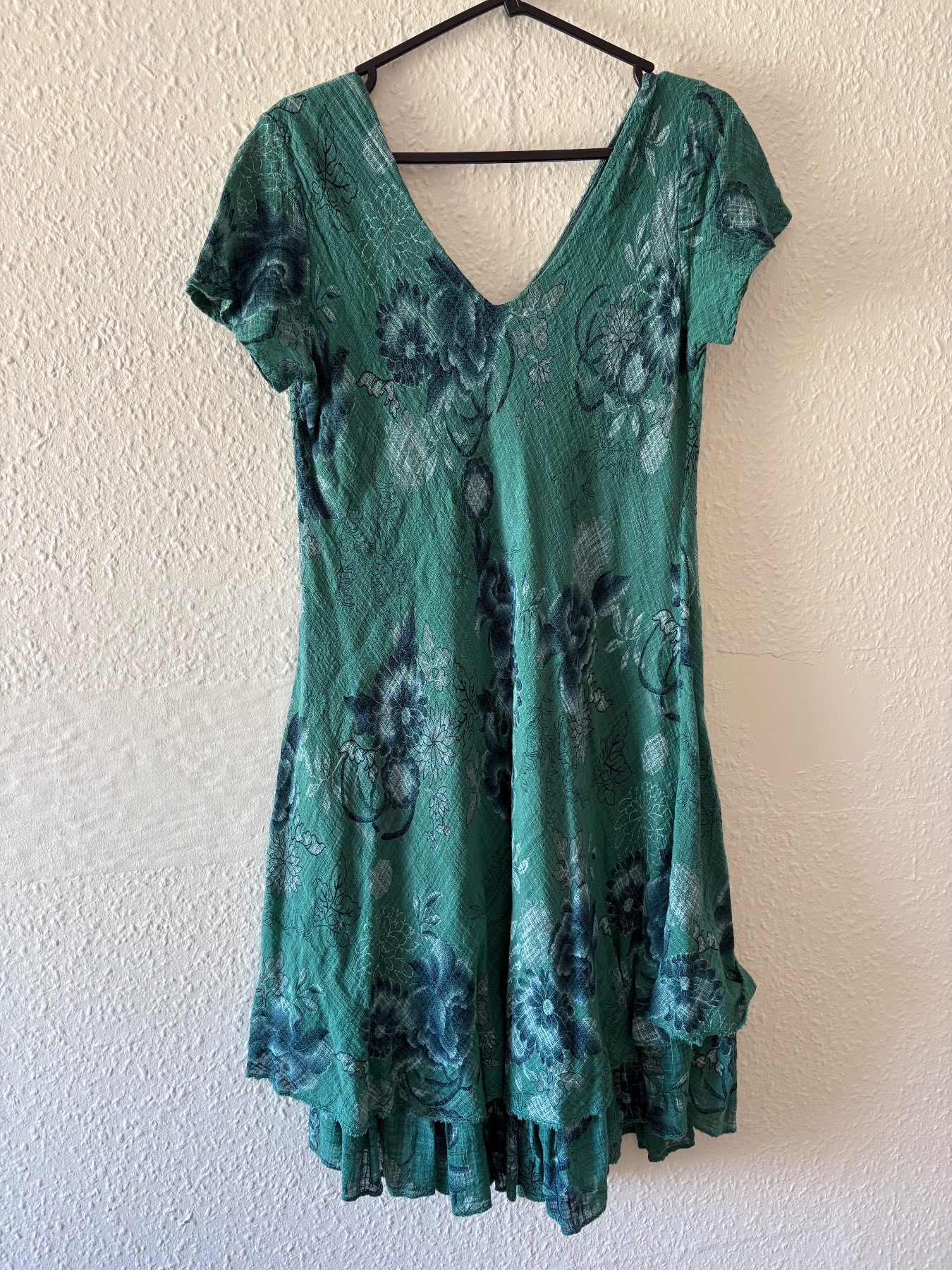 Women’s Vintage Asymetrical Cut Dress | Y2K Style | 100% Cotton | UK Size Small