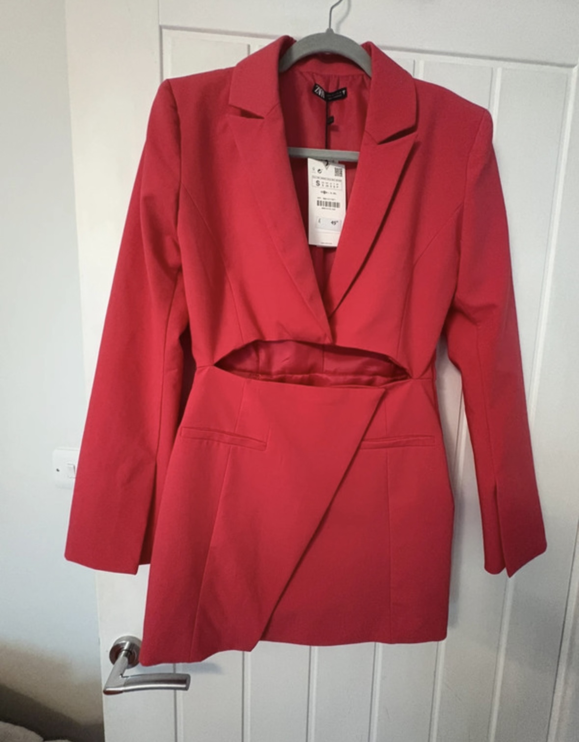 Cerise pink Zara blazer dress