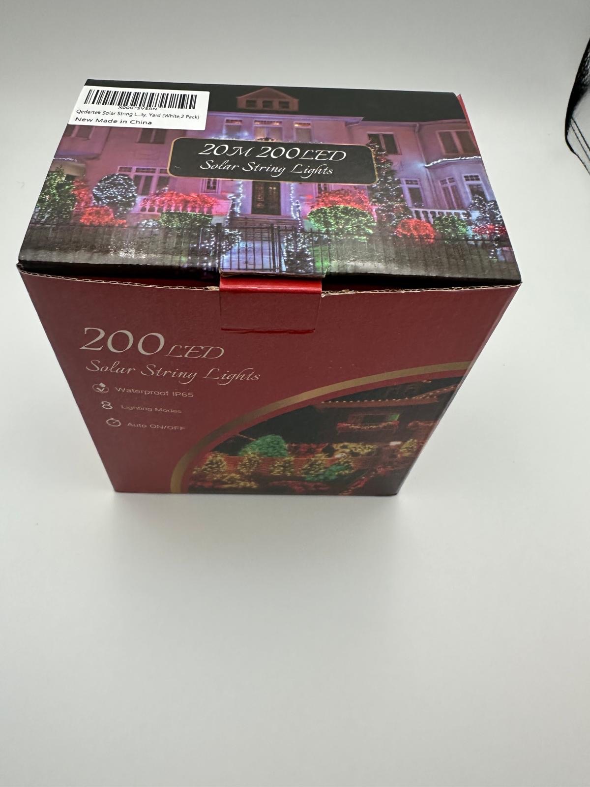 Box of 2 x 200 LED Solar String Lights (400) WHITE
