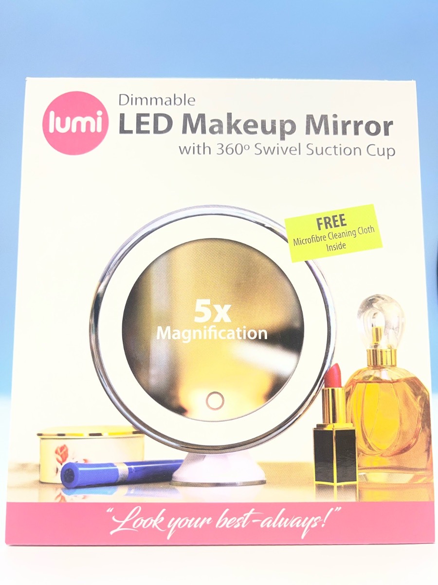 LED make up mirror with suction cup