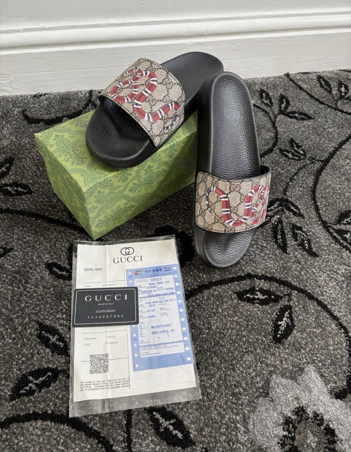 Gucci GG Snake Slides Size 8 UK - New With Tags and box