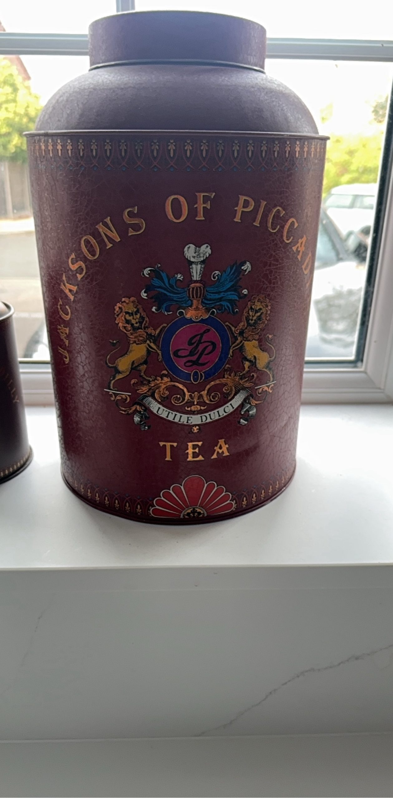 Jacksons of Piccadilly Red Vintage Tea Tin