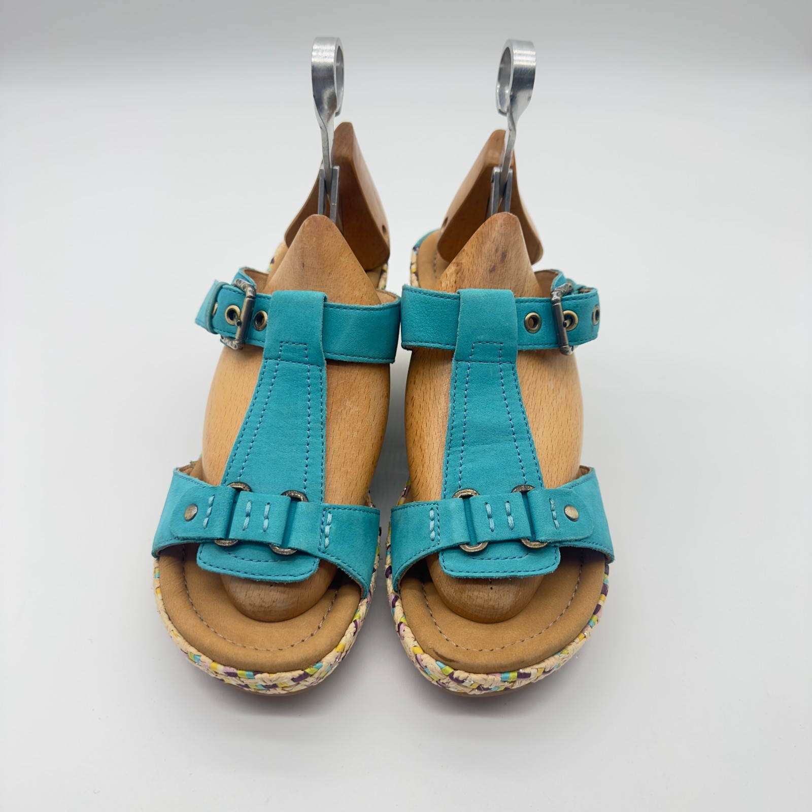 Gabor Comfort Sandals UK 6 Women’s Blue Multi Summer Wedge Floral