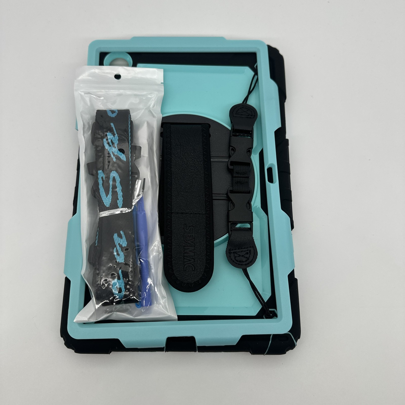 SEYMAC Shockproof Y5 SD Galaxy A7 T500 Sky Blue Tablet Case With Strap