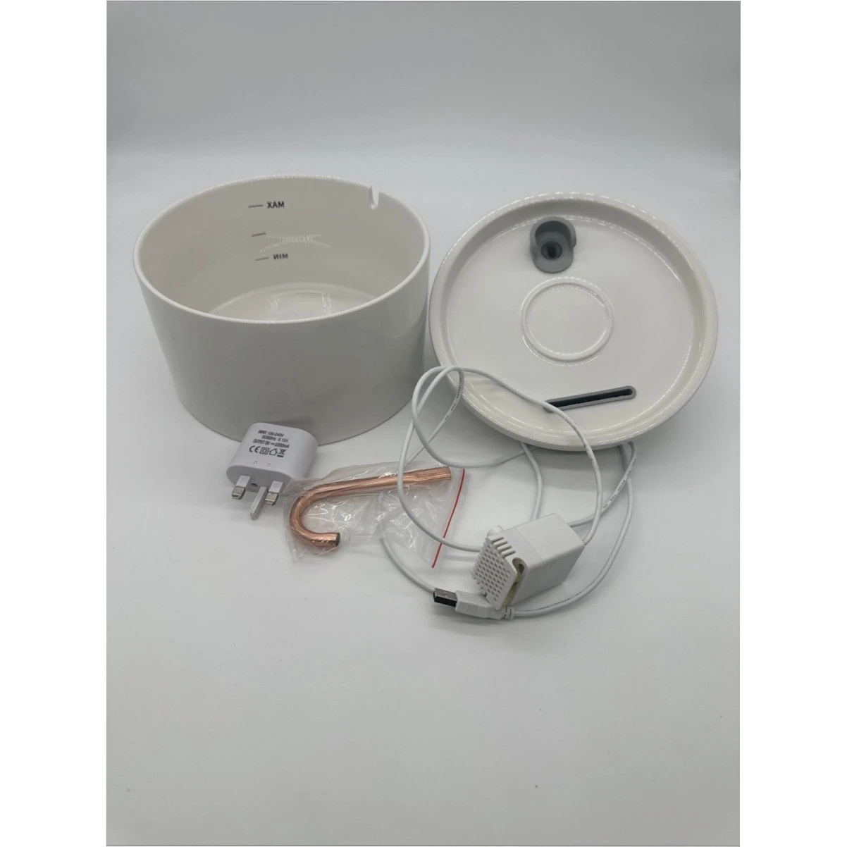 Ceramic Cat Water Fountain for Drinking, Copper Spout 2.1L Cat Fountain, Ultra-Q
