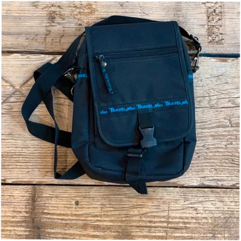Travel Plus Black Small Crossbody Shoulder Bag
