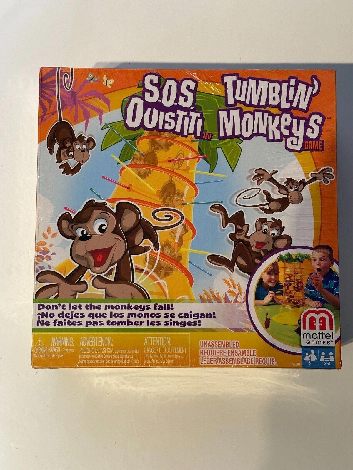 Mattel Games S.O.S. Ouisiti Tumblin' Monkeys Board Game Family Fun