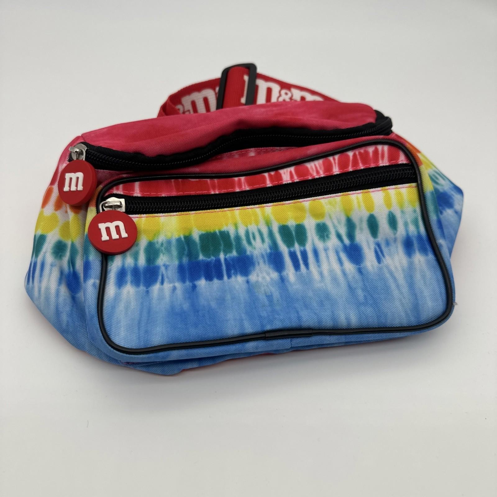 M&M Tieye Dye Fanny Pack Multi Color Adjustable Strap Zipper Closure Unisex