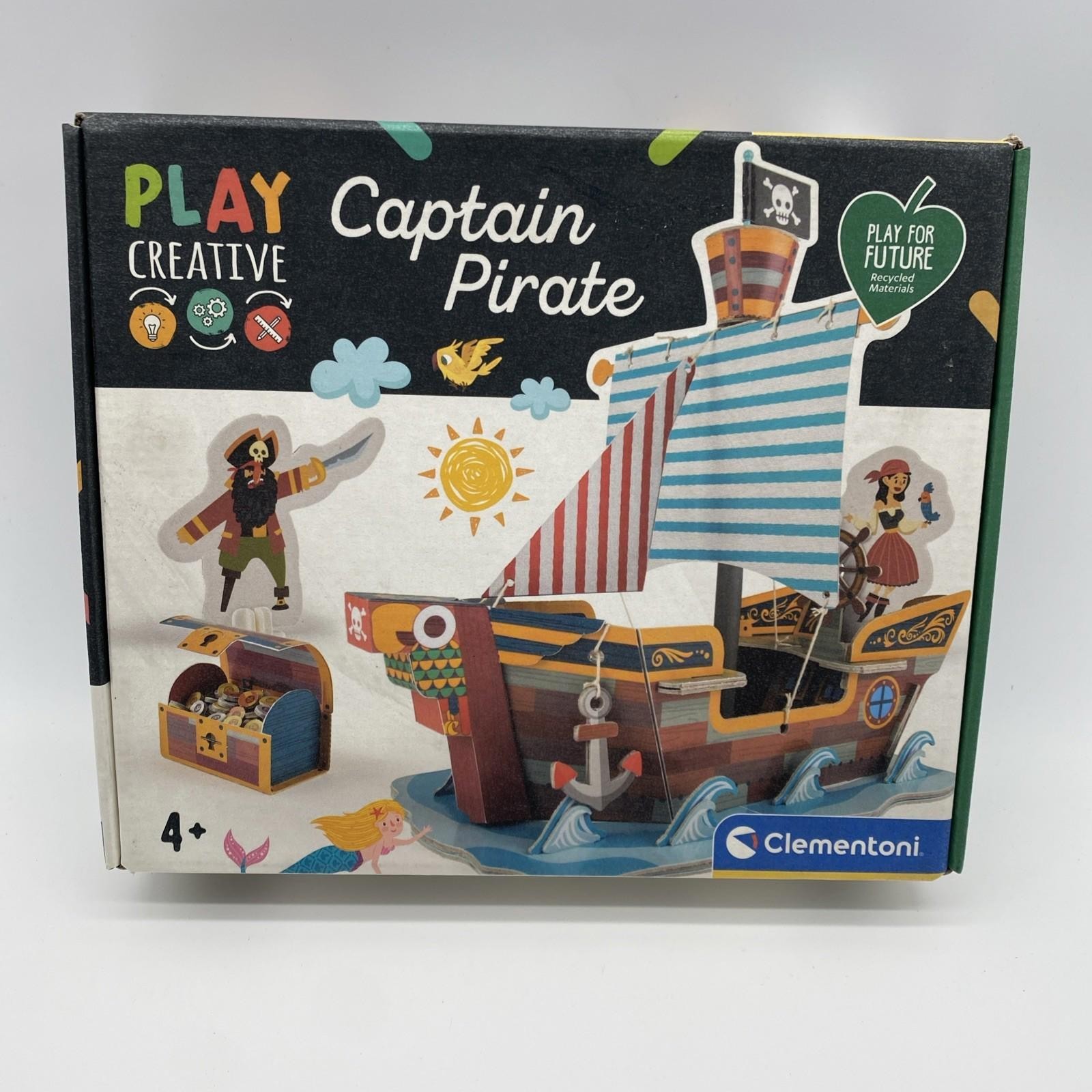 Clementoni Play Creative Captain Pirate Educational Toy Set for Kids Aged 4+