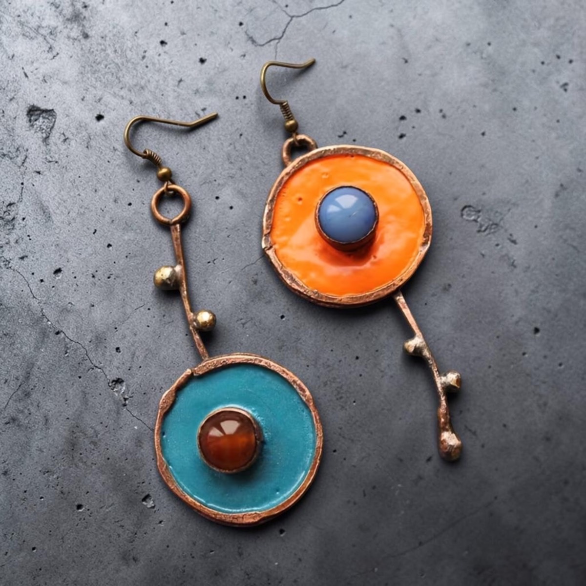 Boho circular earrings