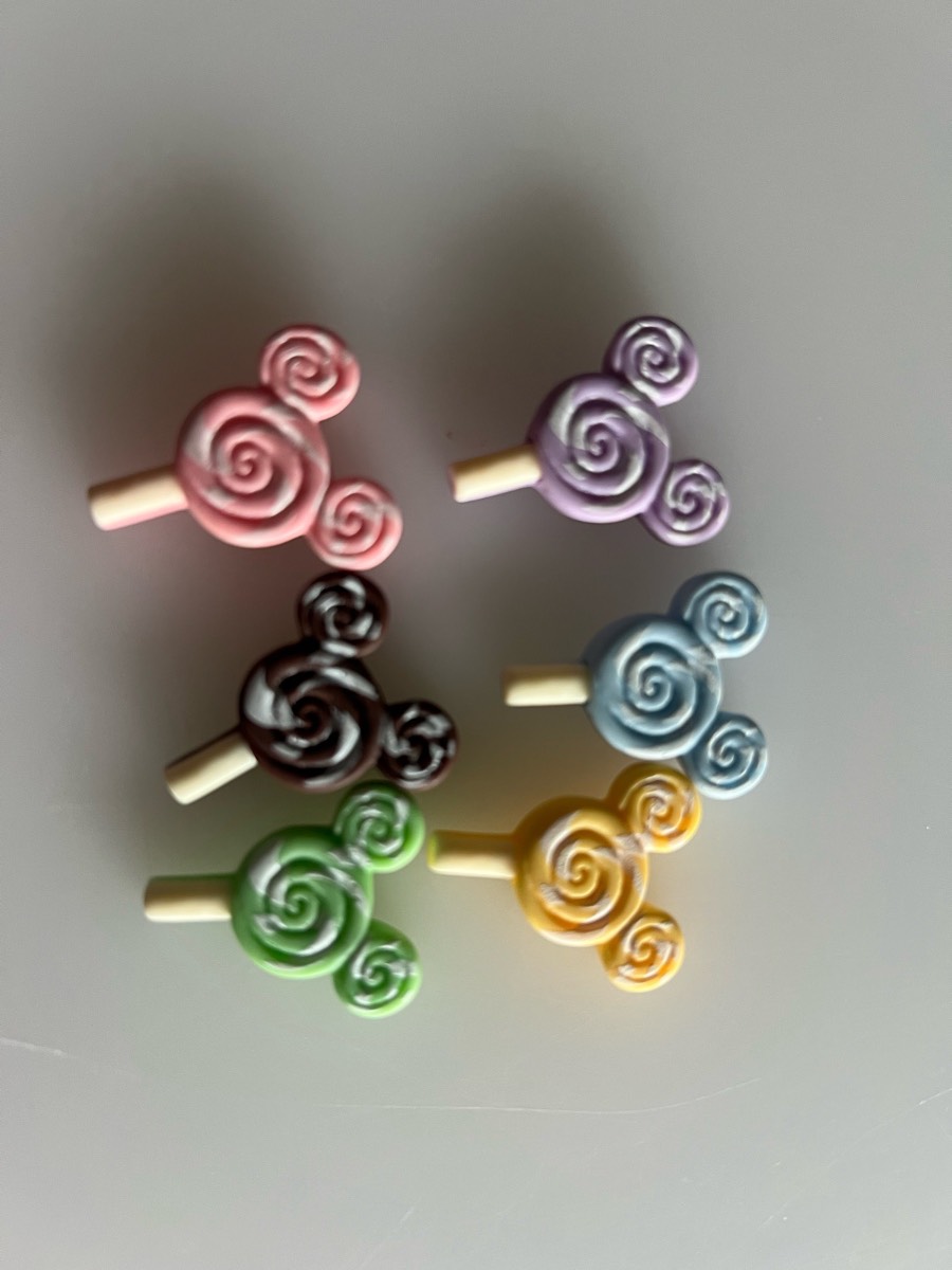 Mix colour resin lollipop flatback charms