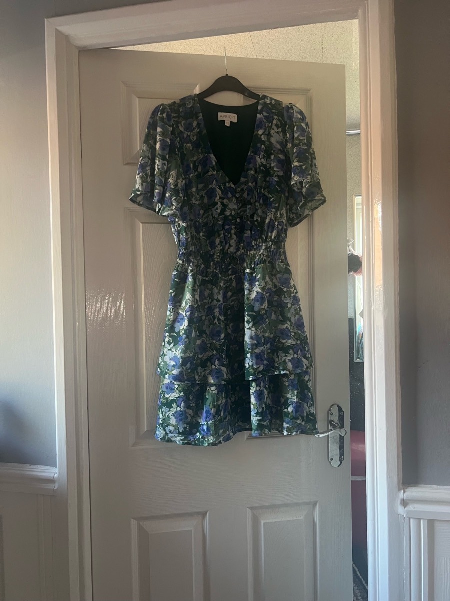 Green floral dress