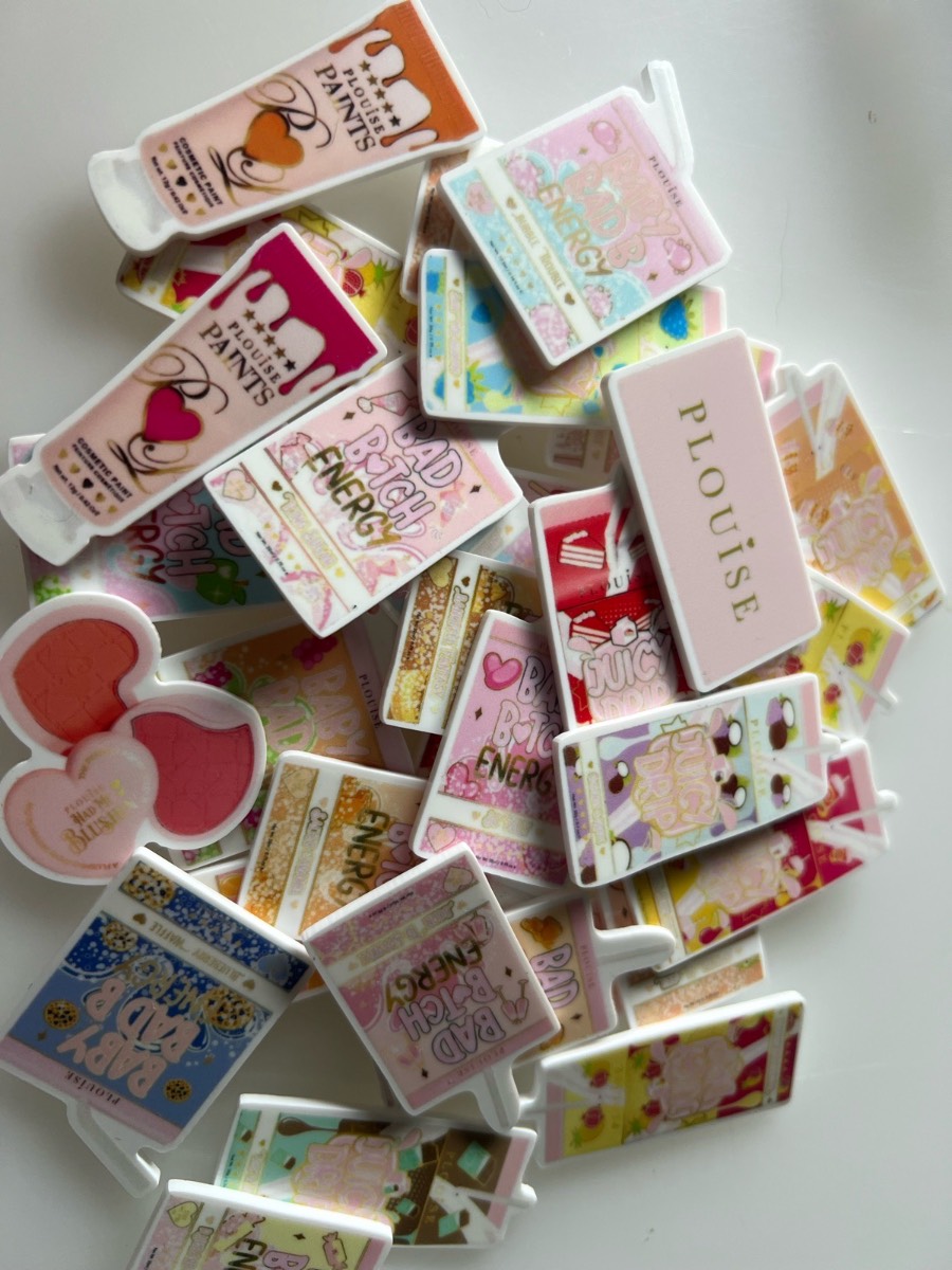 acrylic flatback charms mix of 10 pieces