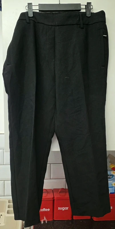 Smart black tailored trousers