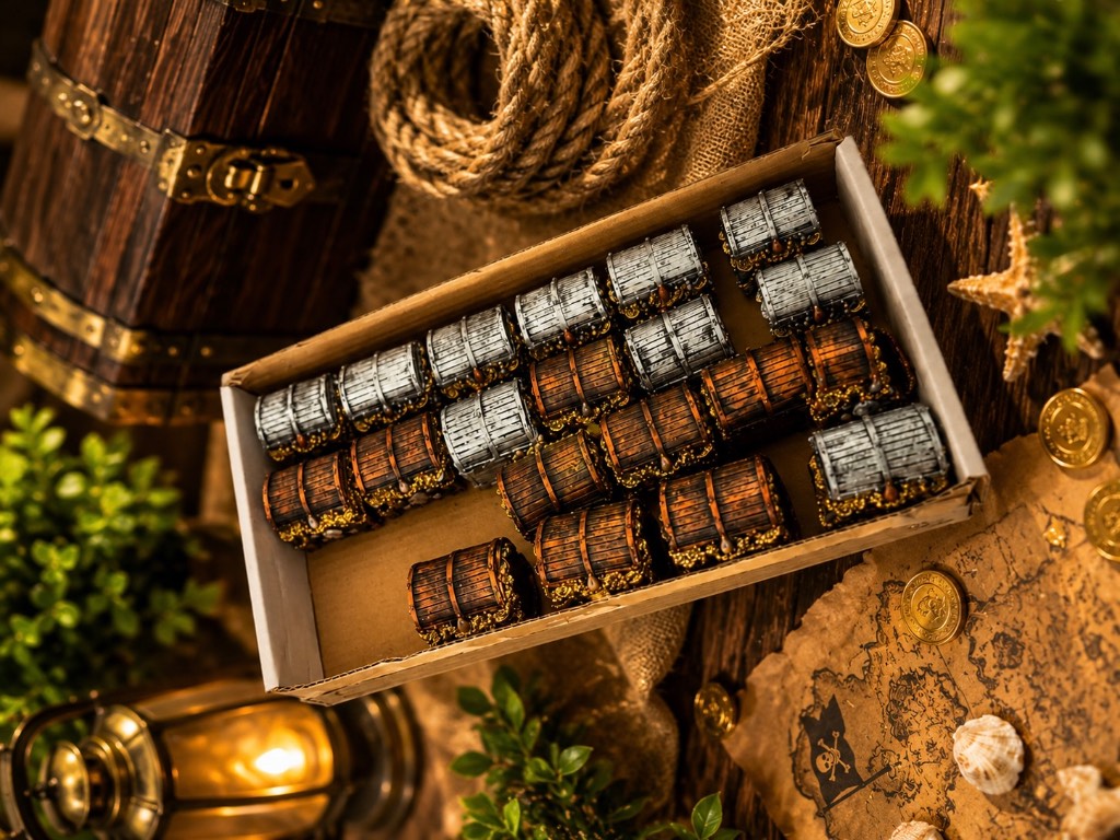 🏴‍☠️ Mini Treasure Barrels – Decorative Collectible Pieces 🏴‍☠️
