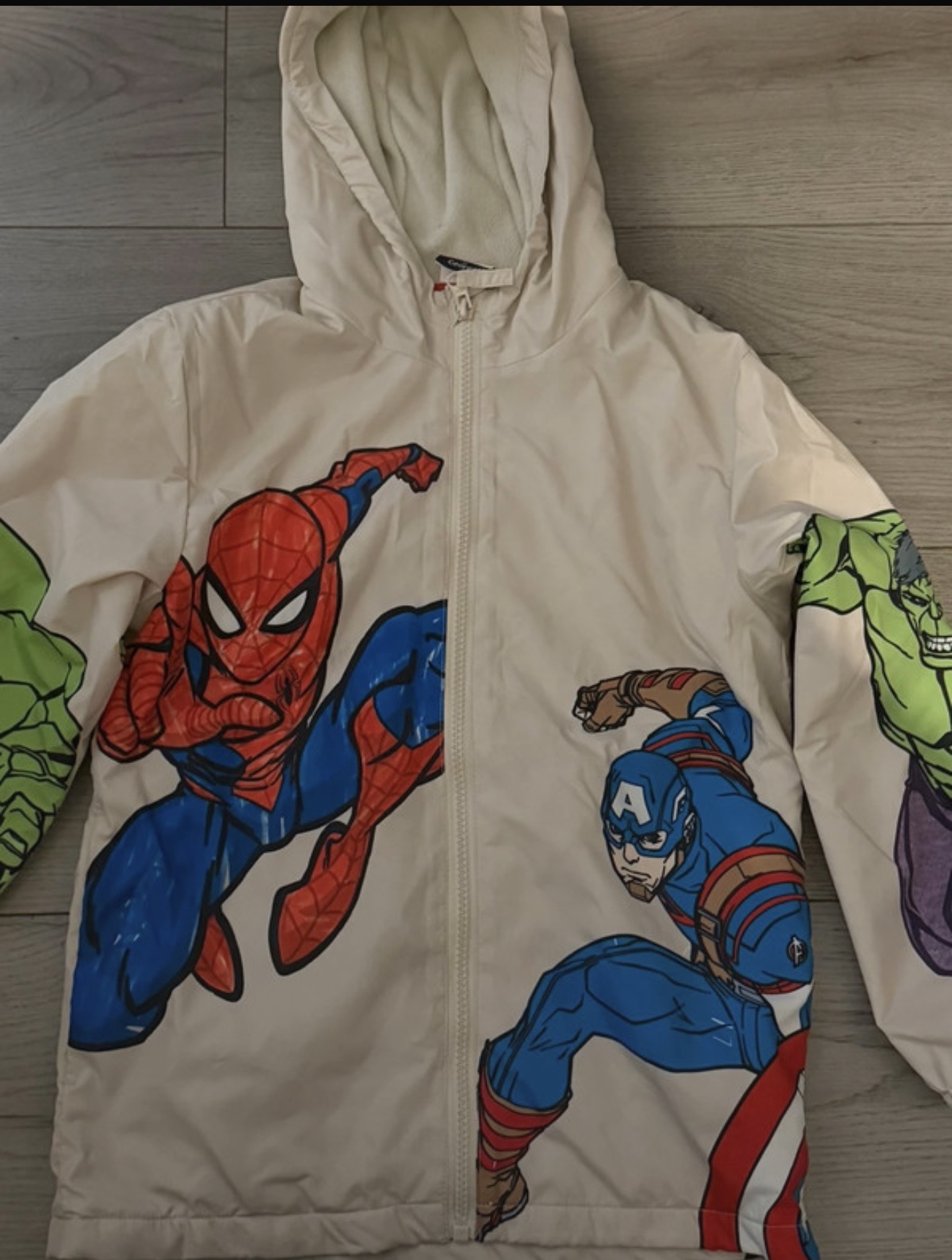 Kids Marvel Avengers Hooded Jacket – Spider-Man, Iron Man, Hulk & Captain America