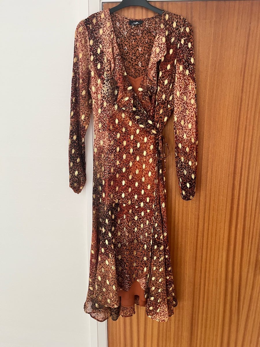 Brown Wallis Wrap Dress Size 12