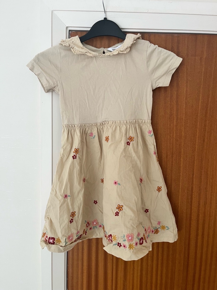 Girls Next SP Beige Floral Embroidered 4-5 Yrs