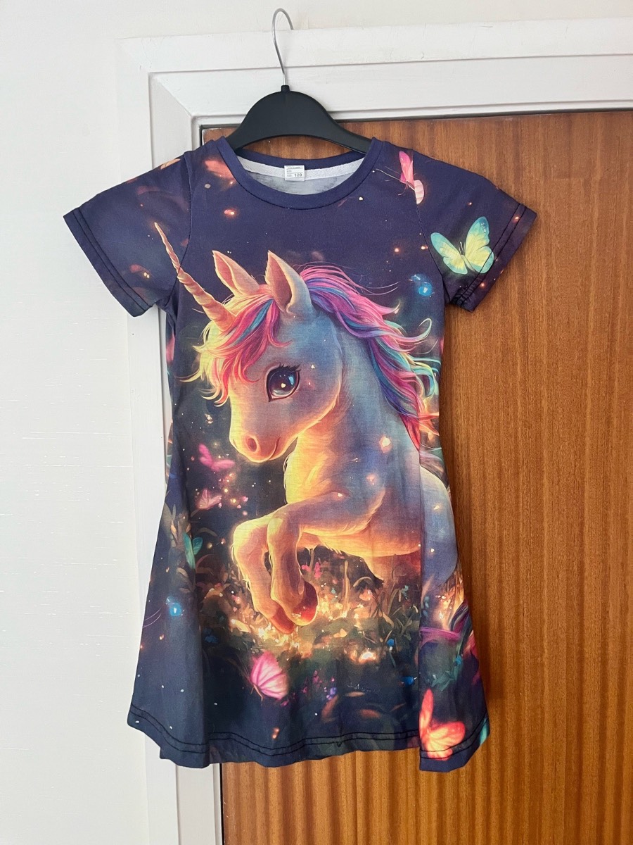 Girls Shein Unicorn Dress Age 5