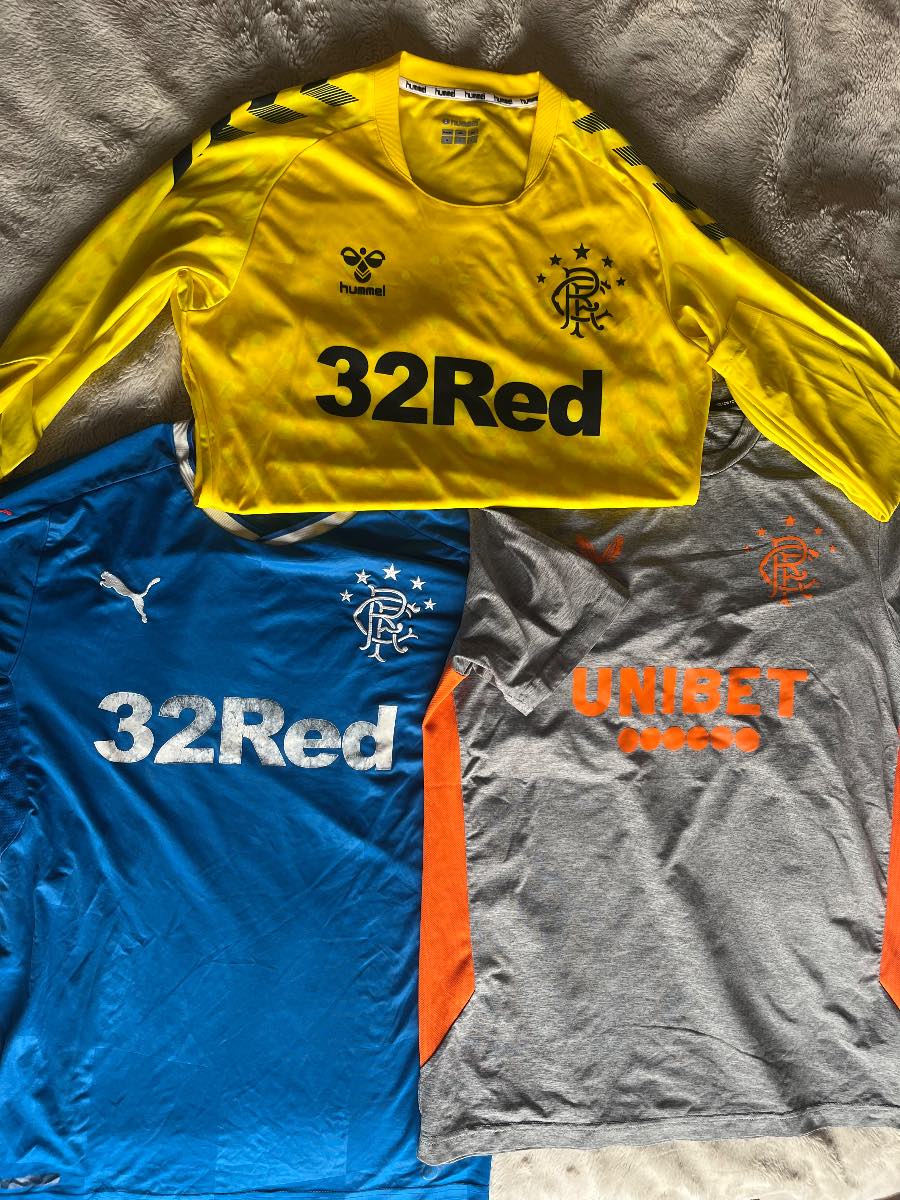 Bundle X3 Rangers Football Shirts all Size Medium