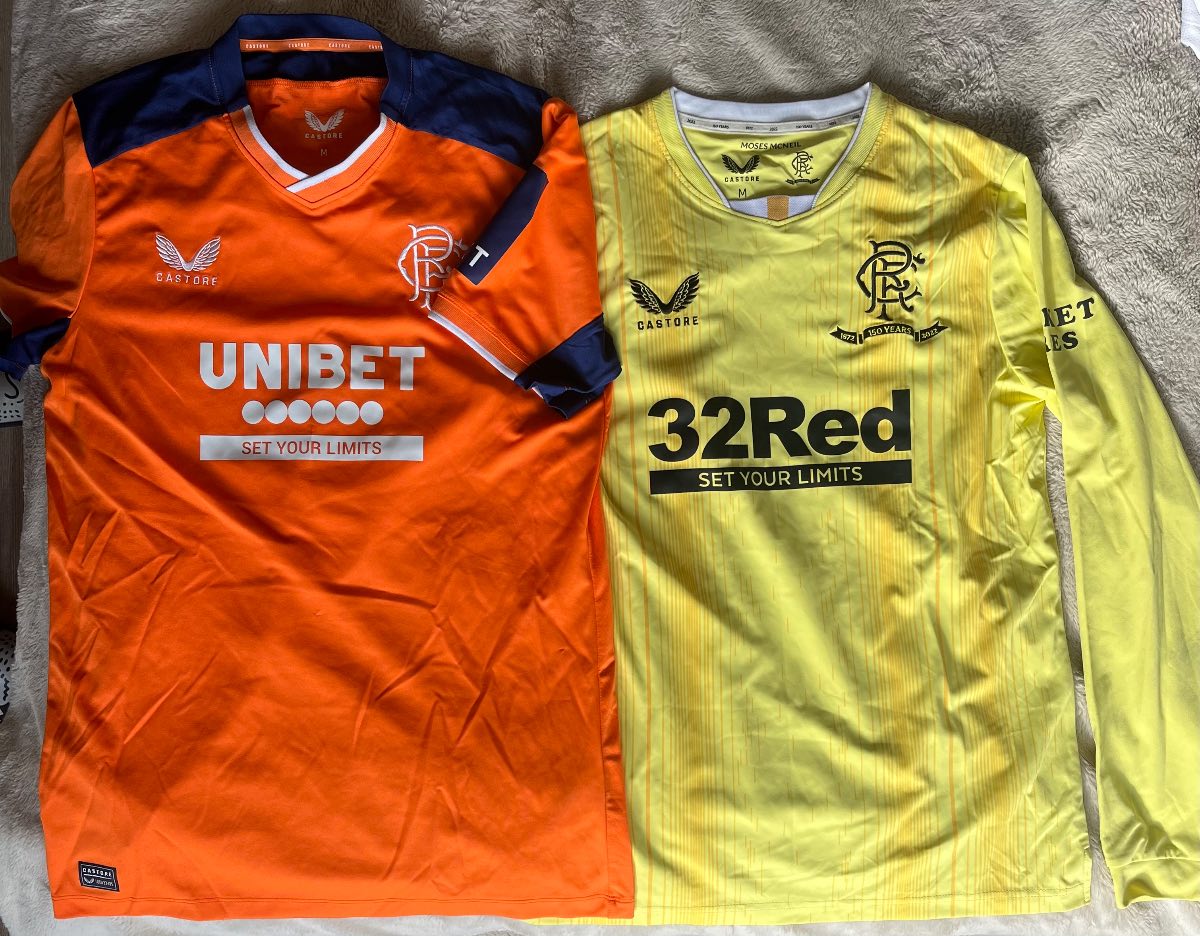 Bundle X2 Rangers Football Shirts all Size Medium