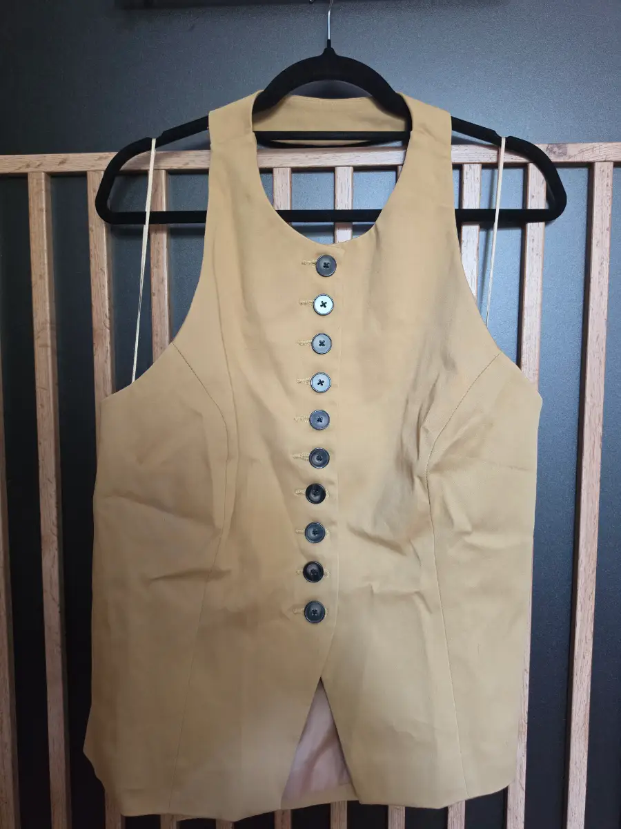 River Island halterneck waistcoat in beige