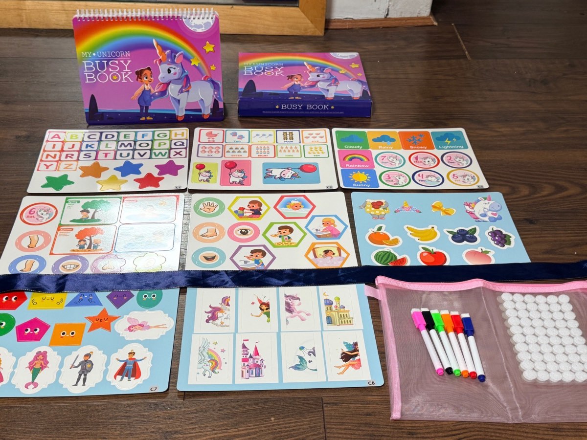 Unicorn Busy Book Toddler Learning Activity Book New