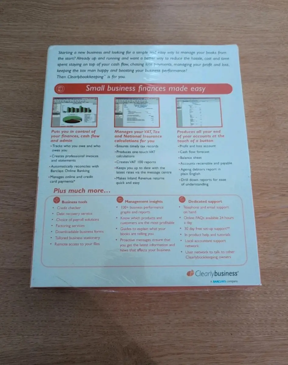 Clearly Bookkeeping Barclays QuickBooks Sealed Box | Vintage Software Collector
