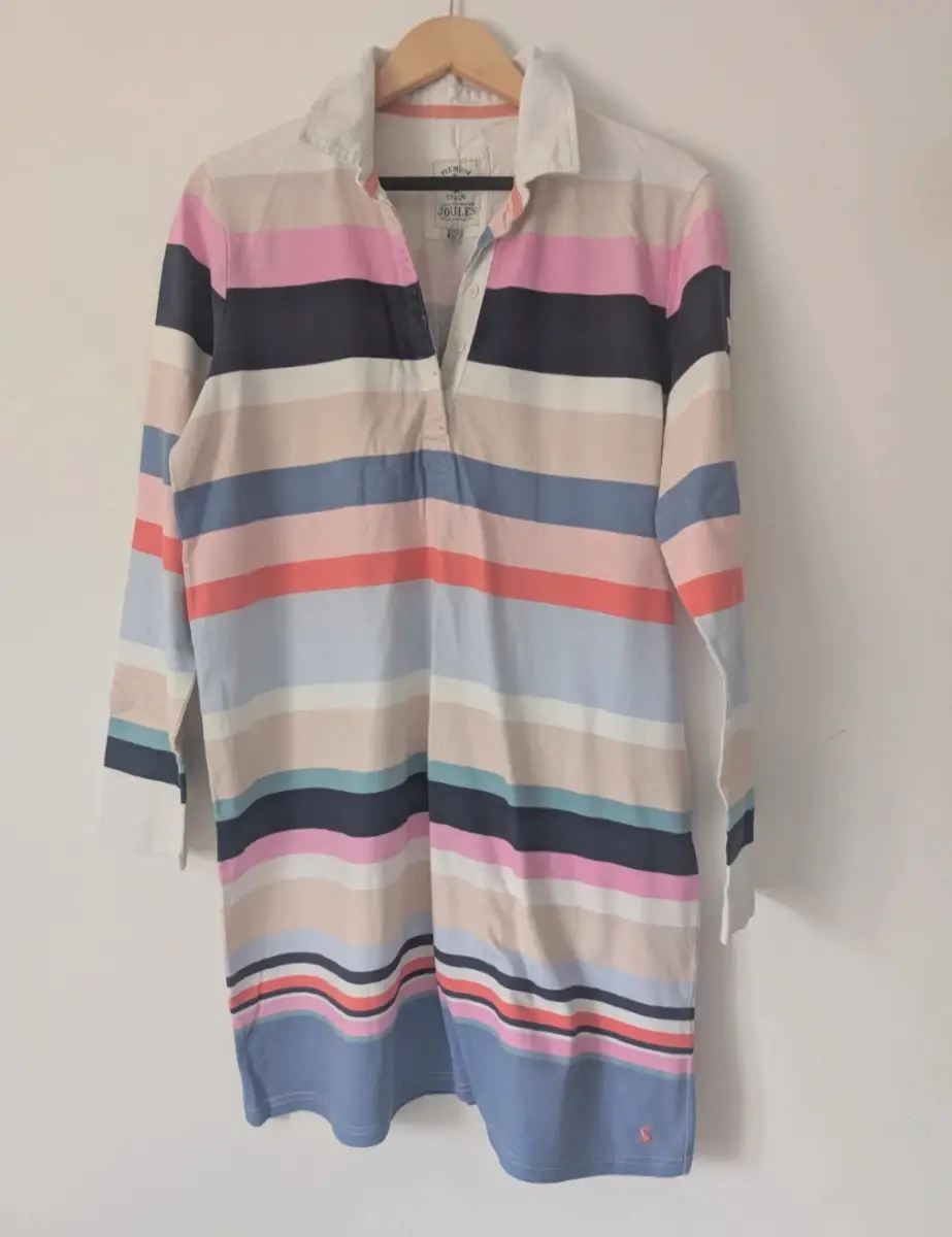 Joules Winona Striped Jersey T Shirt dress Size 16